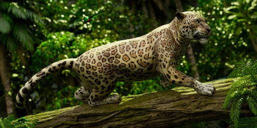 detailed_background female feral forest fur green_body jungle outside plant solo tail teeth text tree tropical_forest raytross amphibian aquatic avian bird felid fish frog jaguar mammal pantherine parrot 3:1 3d_(artwork) absurd_res blender_(artwork) blender_cycles_(artwork) digital_media_(artwork) english_description english_text hi_res