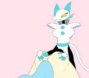 anthro black_body blue_body blue_fur breasts clothing dominant dominant_intersex duo fur gynomorph herm hot_dogging imminent_sex intersex intersex/intersex light_body light_skin sex yellow_eyes snowadriana deltarune undertale_(series) tasque_manager yuki_fubuki canid canine domestic_cat felid feline felis fox humanoid mammal hi_res