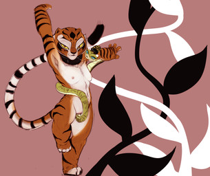 anthro anthro_on_feral anthro_penetrated bestiality bodily_fluids breasts coiling collar duo erect_nipples female female/female female_anthro female_feral female_on_anthro female_on_feral female_penetrated female_penetrating female_penetrating_anthro female_penetrating_female feral feral_penetrating feral_penetrating_anthro feral_penetrating_female genitals interspecies nipples nude penetration saliva saliva_string sex slave small_breasts snaked submissive submissive_anthro submissive_female submissive_feral vaginal vaginal_penetration vulva anonymous_artist sabrotiger third-party_edit dreamworks kung_fu_panda master_tigress master_viper felid mammal pantherine reptile scalie snake tiger viper digital_media_(artwork) hi_res
