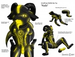 anthro black_body black_skin bound detachable detachable_parts detachable_penis detachable_tail encasement erection genitals glowing horn humanoid_genitalia humanoid_penis living_sex_toy male nude penis sex_toy solo tail text tongue vibrator yellow_eyes yellow_tongue nx-42 bovid caprine goat living_sex_doll mammal english_text