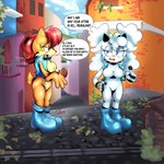 alternate_costume anthro breasts clothing clothing_swap duo female footwear horn shoes k4non idw_publishing sega sonic_the_hedgehog_(comics) sonic_the_hedgehog_(idw) sonic_the_hedgehog_(series) lanolin_the_sheep_(sonic) sally_acorn bovid caprine chipmunk ground_squirrel mammal rodent sciurid sheep absurd_res hi_res