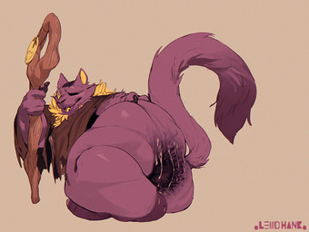 anthro anus bodily_fluids butt button_(fastener) button_eyes clothing dark_anus fur genitals male mostly_nude overweight overweight_anthro penis plushie presenting presenting_anus purple_body purple_fur solo sweat sweaty_butt thick_thighs lewdhank deltarune undertale_(series) seam_(deltarune) animate_inanimate darkner felid feline living_plushie mammal hi_res