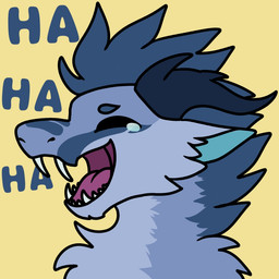 ambiguous_form ambiguous_gender anthro bodily_fluids crying fangs_bared feathered_tail feathered_wings feathers fluffy fur joyful laugh mouth_focus simple_background solo tail tears tears_of_joy wings yellow_background paye_nappeule mythology sweven_(character) dragon furred_dragon furred_scalie mythological_creature mythological_scalie scalie 1:1 bust_portrait digital_media_(artwork) portrait trans_(lore) trans_man_(lore)