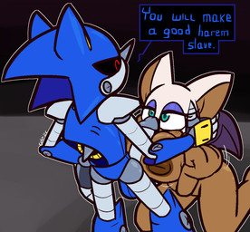 anthro anthro_on_anthro big_breasts big_nipples big_penis black_sclera blue_eyes blue_eyeshadow blush breast_play breasts dialogue dominant dominant_anthro dominant_male duo erection eyeshadow female fist fur genitals glans grey_body grey_glans grey_penis head_grab huge_breasts huge_nipples huge_penis humanoid_genitalia humanoid_penis interspecies kneeling leaning leaning_forward machine makeup male male/female metallic_body nipples penis pupils red_eyes sex speech_bubble standing submissive submissive_anthro submissive_female tan_body tan_fur tan_inner_ear text titfuck white_body white_fur yellow_body ultilix sega sonic_the_hedgehog_(series) metal_sonic rouge_the_bat bat eulipotyphlan hedgehog mammal robot english_text hi_res