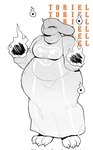 3_toes anthro barefoot big_breasts breasts claws delta_rune_(emblem) elemental_manipulation feet female fire fire_manipulation overweight overweight_anthro overweight_female solo standing symbol text toe_claws toes wide_hips dagothurfanclub undertale undertale_(series) toriel boss_monster_(undertale) bovid caprine goat mammal 2024 english_text hi_res spot_color