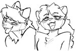 ahegao anthro blush blush_lines felid feline female hi_res looking_pleasured mammal monochrome solo temmie_(temora) temora tongue tongue_out trans_(lore) trans_woman_(lore)