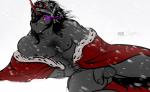 anthro balls biped black_hair body_hair chest_hair empty_eyes facial_hair foreskin genitals grey_body grey_skin hair hairy half-erect horn humanoid_genitalia humanoid_penis male muscular muscular_anthro muscular_male nipples nude penis solo yellow_eyes bgn friendship_is_magic hasbro my_little_pony mythology king_sombra_(mlp) equid equine mammal mythological_creature mythological_equine unicorn digital_media_(artwork)