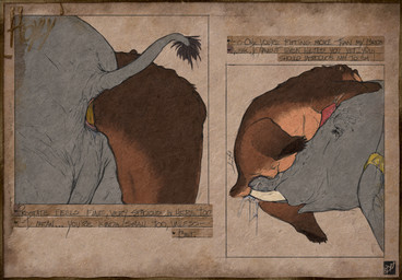 5_toes anal anal_fisting anal_penetration anatomically_correct anatomically_correct_genitalia anatomically_correct_penis animal_genitalia animal_penis anthro anthro_on_feral anthro_on_top anthro_penetrated anthro_penetrating anthro_penetrating_feral anthro_penetrating_male anus arm_markings armwear armwear_only balls belly bestiality big_balls big_penis biped bodily_fluids brown_arms brown_body brown_claws brown_ears brown_feet brown_fur brown_hands brown_legs brown_mane brown_pawpads brown_paws brown_tail butt carrying_another cheek_horn cheek_markings claws clothing curved_horn dark_anus deep_fisting dialogue duo elbow_gloves erection facial_markings feet feral feral_on_bottom feral_penetrated feral_penetrating feral_penetrating_anthro feral_penetrating_male finger_claws fisting fluffy fluffy_tail fur fur_markings genital_fluids genitals gloves grey_body grey_skin grey_tail hair handwear head_markings horn interspecies larger_feral larger_male larger_penetrated latex latex_clothing latex_gloves latex_handwear lifting lifting_another logo long_penis low-angle_view lube lube_in_ass lube_on_trunk lube_string male male/male male_anthro male_feral male_fisted male_fisting male_fisting_male male_on_bottom male_on_feral male_on_top male_penetrated male_penetrating male_penetrating_male mane mane_hair markings medical_checkup medical_examination monotone_anus monotone_balls monotone_body monotone_feet monotone_genitals monotone_horn monotone_inner_ear monotone_markings monotone_skin monotone_tail mostly_nude multicolored_anus multicolored_body multicolored_ears multicolored_fur multicolored_penis muzzle_(marking) nude on_bottom on_head on_top pawpads paws penetration penis penis_on_face pink_anus pink_penis plantigrade precum precum_on_arm precum_on_head precum_squirt proboscis_(anatomy) prostate_exam prostate_stimulation purple_anus quadruped raised_tail rear_view red_anus red_penis sex short_ears short_fur short_horn short_tail side_view simple_background sitting size_difference slightly_chubby slightly_chubby_anthro slightly_chubby_male small_ears small_horn small_tail small_top_big_bottom smaller_anthro smaller_male smaller_penetrated snout snout_markings standing tail tail_anus tail_tuft tall tan_balls tan_belly tan_body tan_ears tan_fur tan_inner_ear tan_markings tan_tail text textured_background thick_penis three-quarter_view toe_claws toes trunk_(anatomy) trunk_in_ass tuft tusks two_tone_anus two_tone_body two_tone_ears two_tone_fur two_tone_penis two_tone_tail ursine_ears ursine_genitalia ursine_penis vein veiny_penis white_horn yellow_eyes hdyly third-party_edit kuruk_(character) bear brown_bear elephant elephantid grizzly_bear mammal proboscidean ursidae ursine 2026 absurd_res artist_logo artist_name colored_sketch digital_drawing_(artwork) digital_media_(artwork) english_text hi_res signature sketch