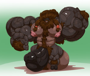 anthro balls big_balls big_muscles big_pecs big_penis black_penis body_hair brown_balls chest_hair chest_tuft erection flexing genitals grin hair huge_balls huge_muscles huge_pecs huge_penis hyper hyper_balls hyper_genitalia hyper_muscles hyper_pecs hyper_penis male muscular muscular_anthro muscular_male nipples nude pecs penis pink_nipples smile solo standing tuft vein veiny_penis bobert chieftrain_stormtotem bovid bovine mammal 2020