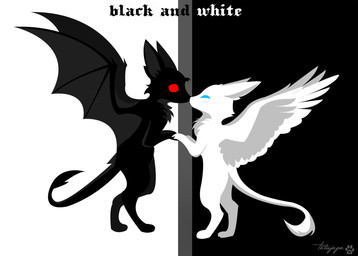 ambiguous_gender bat_wings black_body black_fur blue_eyes duo feathered_wings feathers feral fur hand_holding kissing membrane_(anatomy) membranous_wings red_eyes tail white_body white_fur wings tatujapa mythology dragon mythological_creature mythological_scalie scalie hi_res source_request unavailable_at_source