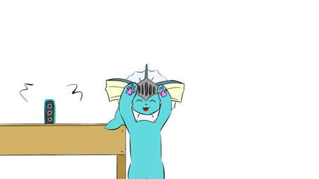 clothing dancing dipstick_tail duo furniture headgear headwear kerchief male markings multicolored_tail neckerchief neckwear pawpads smile speaker table tail tail_markings visor_helmet reversecall caramelldansen nintendo pokemon reverse_(reversecall) scalie_(reversecall) canid canine eeveelution fox generation_1_pokemon mammal pokemon_(species) vaporeon 16:9 animated long_playtime meme sound video widescreen
