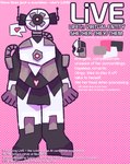 faceless_character female heart_symbol machine robotic science_fiction solo text tube furfurfluff live_(furfurfluff) humanoid robot robot_humanoid english_text