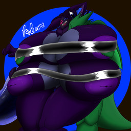anthro big_breasts breast_grab breasts female female_penetrated fluffy hand_on_breast huge_breasts inverted_nipples male male/female male_penetrating male_penetrating_female multi_breast multi_ear multi_eye nipples penetration sex tentacles thick_thighs project_alex mythology dragon mythological_creature mythological_scalie scalie 1:1 absurd_res hi_res