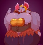 anthro armor bat_wings big_breasts breastplate breasts clothing female huge_breasts legwear lips membrane_(anatomy) membranous_wings opera sharp_teeth solo stockings teeth thick_lips thick_thighs wings cracker_(artist) electronic_arts peggle popcap_games batrina bat mammal hi_res