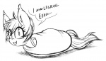 anthro blanket_burrito dialogue fangs female simple_background solo teeth text replica_(artist) hasbro my_little_pony fan_character nolegs_(oc) bat_pony equid mammal 2016 english_text monochrome sketch