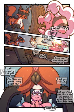 animal_genitalia animal_vulva canine_genitalia canine_vulva dialogue dialogue_box duo female feral genitals male male/female penis surprised tapering_penis vulva 007delta nintendo pokemon lyre_belladonna flaaffy generation_2_pokemon generation_8_pokemon pokemon_(species) thievul absurd_res comic hi_res