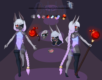anthro clothed clothing eye_patch eye_scar eyewear facial_scar female flat_chested glowing glowing_eyes grey_body heterochromia leotard loli magic_user scar solo young young_anthro fiftyfifthfleet ophelia_(fiftyfifthfleet) bat leaf-nosed_bat mammal microbat vampire vampire_bat yangochiropteran absurd_res hi_res model_sheet