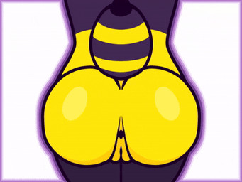 anthro anus arthropod_abdomen big_butt butt butt_slap dancing female genitals nude slap solo twerking vulva beero_the_bee beerka arthropod bee hymenopteran insect 4:3 animated low_res