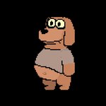 anthro bottomless clothed clothing male overweight overweight_male solo sprite_art pearable canid canine canis dachshund domestic_dog hunting_dog mammal 1:1 animated digital_media_(artwork) low_res pixel_(artwork) short_playtime