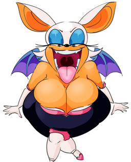 anthro belly big_breasts breasts female mouth_shot open_mouth simple_background solo tongue uvula white_background wings blahblah866 sega sonic_the_hedgehog_(series) rouge_the_bat bat mammal 2025 hi_res