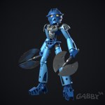 1:1 3d_(artwork) armor axe better_version_at_paywall biomechanical bionicle blender_(artwork) blue_body digital_media_(artwork) female gabby94 gali glowing glowing_eyes gradient_background hi_res humanoid lego looking_at_viewer machine mask not_furry robot robot_humanoid silver_body simple_background solo toa yellow_eyes