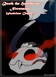 beard black_body black_feathers bone claws facial_hair feathers feral foot_on_skull male red_smoke skull smoke solo teeth text white_beard white_facial_hair darknsfwindie nintendo pokemon pokemon_mystery_dungeon spike_chunsoft wanderlust erron_buchanan absol avian generation_3_pokemon generation_4_pokemon honchkrow pokemon_(species) colored cover_art digital_media_(artwork) english_text hi_res shaded watermark