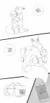 2017 absurd_res anthro bag black_and_white canid canine cellphone clothed clothing comic dialogue dipstick_ears disney duo ear_markings electronics english_text female fox hi_res imminent_sex judy_hopps kissing lagomorph leporid male male/female mammal monochrome multicolored_ears nick_wilde phone rabbit red_fox speech_bubble spintherella text true_fox zootopia