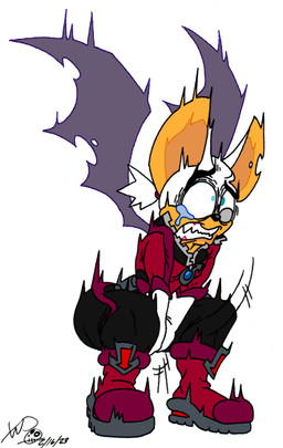 alternate_costume anthro ball_crush ball_squeeze bodily_fluids boots clothed clothing clothing_swap cock_and_ball_torture costume crossgender femboy footwear ftm_crossgender genital_torture gloves hair handwear humor male pain ponytail shoes simple_background solo tears tears_of_pain tight_clothing wide_hips wings xanderdwulfe netflix sega sonic_adventure sonic_prime sonic_the_hedgehog_(series) fan_character romeo_the_bat rouge_the_bat bat mammal