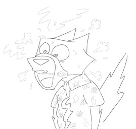 anthro bodily_fluids clothed clothing excessive_sweat flustered fur male simple_background solo sweat tail topwear underwear underwear_on_face underwear_on_muzzle white_body rumcoat disney zootopia nick_wilde canid canine fox mammal red_fox true_fox digital_media_(artwork) monochrome