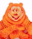 anthro brown_body brown_fur clothed clothing crossed_arms fur male orange_body orange_fur simple_background smile solo white_background daisiloou creative_engineering_incorporated showbiz_pizza_place the_rock-afire_explosion billy_bob_brockali bear brown_bear grizzly_bear mammal ursine hi_res painting_(artwork) traditional_media_(artwork) watercolor_(artwork)