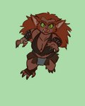 clothed clothing fantasy female fuzzy hairy simple_background wild_hair ravenpen15 boggart bugbear goblin goblinoid humanoid 4:5 hi_res sketch