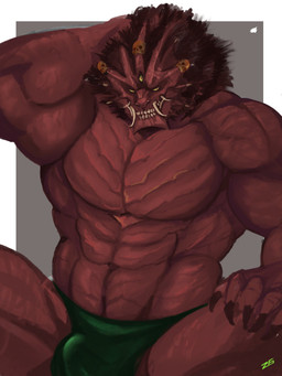 3_eyes abs anthro bedroom_eyes biceps bone border bulge claws clothed clothing deltoids fangs green_clothing green_underwear grey_background hair hand_behind_head looking_at_viewer male multi_eye muscular muscular_anthro muscular_male narrowed_eyes pecs red_body red_hair red_scales scales seductive serratus sharp_teeth simple_background skull solo teeth thick_thighs underwear underwear_only white_border thvnderoll buddhist_mythology god_of_war sony_corporation sony_interactive_entertainment begtse_(god_of_war) deity dharmapala scalie 2026 3:4 digital_media_(artwork) hi_res