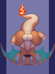 anthro anus backsack balls big_anus big_balls big_penis collar fire flaming_tail genitals handstand huge_balls huge_penis male nude orange_body penis puffy_anus slightly_chubby solo tail upside_down wings covertcanine nintendo pokemon razi_(covertcanine) charizard generation_1_pokemon pokemon_(species) absurd_res hi_res