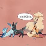 1:1 anal animal_genitalia animal_penis arcanine being_watched bodily_fluids canine_genitalia canine_penis darknsfwindie dialogue digital_media_(artwork) eeveelution english_text erection fan_character female feral feral_on_feral freya_howell generation_1_pokemon generation_2_pokemon generation_4_pokemon genital_fluids genitals glaceon group hi_res kaz_mercais knot looking_at_another looking_back looking_pleasured male male/female nintendo open_mouth oral penis pokemon pokemon_(species) richard_(wanderlust) rimming sex speech_bubble teaching text tongue tongue_out umbreon vaginal_fluids wanderlust