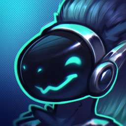 ambiguous_anthro ambiguous_gender anthro blue_body blue_eyes blue_fur blue_hair dotted_background front_view fur hair machine pattern_background protogen_visor simple_background smile solo timmothy_arts protogen 1:1 bust_portrait portrait