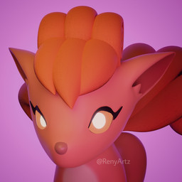 female feral simple_background solo text renyartz nintendo pokemon generation_1_pokemon pokemon_(species) vulpix 1:1 3d_(artwork) artist_name blender_(artwork) digital_media_(artwork) hi_res