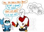 alternate_universe bone male not_furry skeleton text lizheru underfell underswap undertale undertale_(series) papyrus_(undertale) sans_(underfell) sans_(underswap) sans_(undertale) animated_skeleton undead english_text