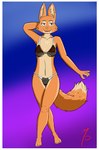 anthro border clothing crossed_legs eyebrow_piercing facial_piercing female fur half-closed_eyes lace narrowed_eyes orange_body orange_fur piercing simple_background smile solo underwear white_border marcus_poorner dreamworks the_bad_guys diane_foxington canid canine fox mammal hi_res