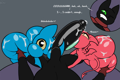 age_difference anthro balls balls_in_mouth big_balls big_butt big_penis black_body black_eyes blue_body bodily_fluids butt butt_grab clenched_teeth clothing cum cum_on_butt cum_on_face ellipsis erection exclamation_point female first_person_view genital_fluids genitals gloves green_sclera group hand_on_butt handwear horn huge_butt huge_penis licking loli looking_at_viewer male male/female male_pov navel nude one_eye_closed open_mouth oral penile penis penis_lick red_body sex teeth text tongue tongue_out trio wings yellow_sclera young young_anthro young_female young_humanoid norithics cartoon_network mao_mao:_heroes_of_pure_heart satina_(series) adorabat satina sheriff_mao_mao_mao bat demon domestic_cat felid feline felis humanoid imp mammal crossover english_text
