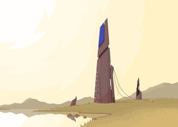 beach detailed_background grass landscape not_furry outside plant ruins sand scenery seaside sky tower water zero_pictured phlegraofmystery