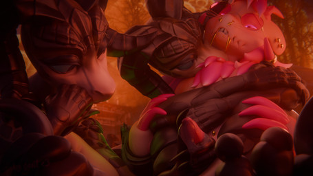 anthro bite ear_piercing facial_piercing female group handjob hug hugging_another hugging_from_behind male male/female neck_bite nose_piercing paws penile piercing sex trio nicky_goat_(artist) da.nilkaz_(modeler) fallout microsoft deathclaw_(da.nilkaz) nicky_goat deathclaw scalie wickerbeast 16:9 3d_(artwork) 4k absurd_res digital_media_(artwork) hi_res widescreen
