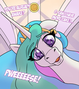 ceiling crown female feral gold_(metal) gold_jewelry headgear heart_eyes heart_symbol horn jewelry solo sparkles sparkling_eyes wings cocaine_(artist) conditional_dnp friendship_is_magic hasbro my_little_pony mythology princess_celestia_(mlp) equid equine horse mammal mythological_creature mythological_equine pony winged_unicorn