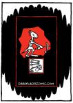 anthro border male mine mining_pick solo text white_border wings steve_dismukes dungeons_and_dragons hasbro wizards_of_the_coast kobold scalie back_cover comic cover cover_art cover_page digital_media_(artwork) english_text monochrome restricted_palette