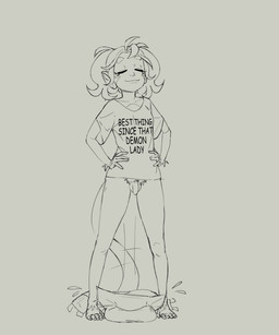anthro balls biped bodily_fluids bottomless bottomless_anthro bottomless_gynomorph bottomless_intersex clothed clothing diaper diaper_down eyes_closed genital_fluids genitals gynomorph hands_on_hips intersex open_diaper penis pubes shirt solo t-shirt text topwear unclean_diaper urine used_diaper wardrobe_malfunction wet_diaper heppysugoi guarana_(heppysugoi) haplorhine mammal monkey primate digital_drawing_(artwork) digital_media_(artwork) english_text hi_res monochrome