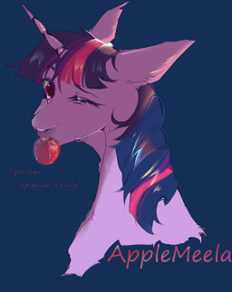 apple bodily_fluids ear_tuft female feral food fruit horn looking_at_viewer looking_back neck_tuft one_eye_closed plant saliva solo tuft wink applemeela friendship_is_magic hasbro my_little_pony mythology twilight_sparkle_(mlp) equid equine mammal mythological_creature mythological_equine unicorn alpha_channel hi_res