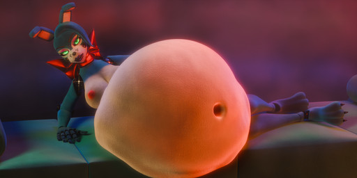 anthro belly big_belly blue_body breasts female green_eyes huge_belly hyper hyper_belly looking_at_viewer machine multicolored_body nude seductive simple_background white_body bunnnyboi disembowell_(modeler) psychojohn2_(modeler) five_nights_at_freddy's five_nights_at_freddy's_2 scottgames toy_bonnie_(fnaf) animatronic lagomorph leporid mammal rabbit robot 2:1 hi_res