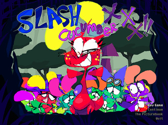 anthro belly big_belly blush eyewear female goggles green_body group looking_at_viewer male ogling purple_body red_body text wide_hips roksim slash_cucumber_xxx elizabeth_(roksim) spiko stompo veggiefolk animated animated_gif short_playtime