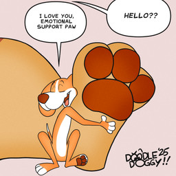 duo feet foot_fetish foot_focus hug hugging_another male micro pawpads paws toony doodledoggy doodle_(doodledoggy) beagle canid canine canis domestic_dog hunting_dog mammal scent_hound 1:1 hi_res