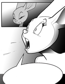 anthro bald big_ears bodily_fluids clenched_teeth constricted_pupils empty_speech_bubble eyelashes eyes_closed female pupils saliva small_pupils solo speech_bubble teeth tongue chris_fischer chip_'n_dale_rescue_rangers disney gadget_hackwrench mammal mouse murid murine rodent comic hi_res shaded