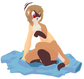 anthro biped brown_hair clothing female hair nude open_mouth shirt shrinking simple_background sitting size_transformation solo species_transformation surprised topwear transformation white_background popstick domestic_ferret mammal mustelid musteline true_musteline weasel 2010 lineless